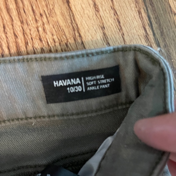 Buffalo David Bitton Jeans sz 10 Havana High Rise Soft Stretch Ankle green‎ - Picture 4 of 7